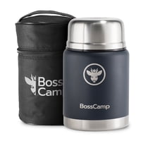 Termo Comida Bosscamp 500 Ml Azul Acero Inoxidable Bolso Térmico Cuchara