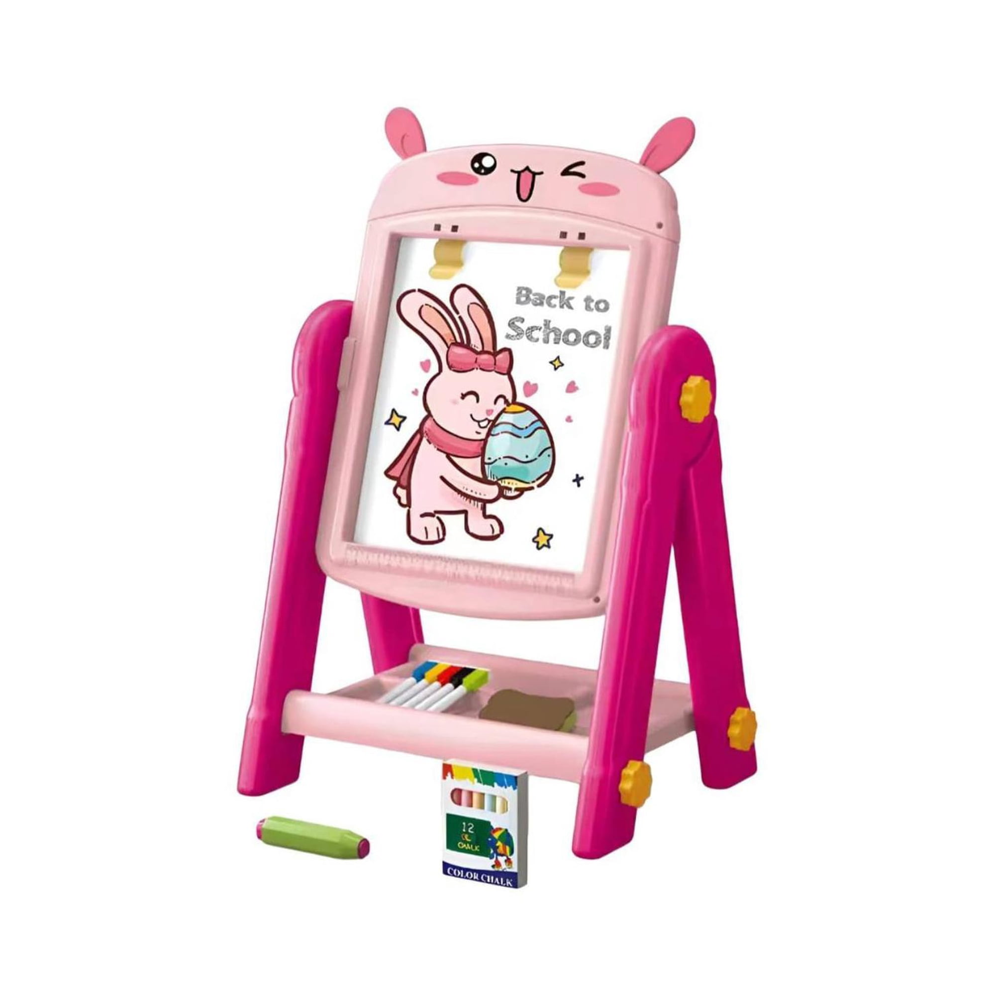 Genérico - Pizarra Infantil 2 En 1 Doble Cara Con Plumones Y Tizas 24 Piezas