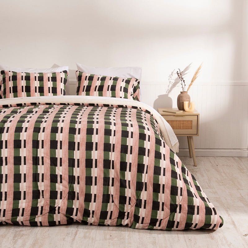 Mashini - Plumon Coral Print Sherpa 2 P Trama