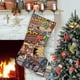 thumbnail image 1 of ¡Oye Arnold! Tema: Calcetines de Navidad, fino lino blanco para colgar en escaleras y chimenea, decoración navideña para el hogar, regalo de Navidad. 45cm × 32cm, 1 of 5