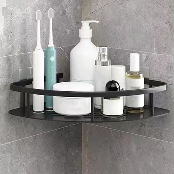 1pc Bathroom Storage Rack, Free Punch Bathroom Storage Rack, Triangular Toilet Wall Mounted Kitchen Storage Rack