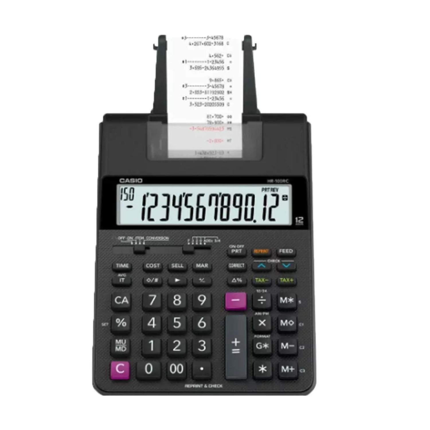 Casio - Calculadora De Impresion 21 Funciones Negro Hr-100Rc