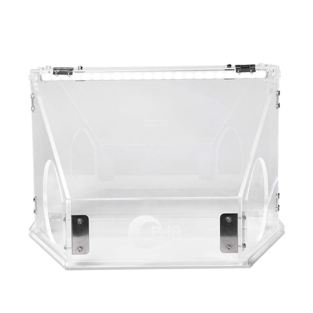 Caja de polvo para esmerilado, caja de trabajo de pulido Estuche a prueba de polvo Estuche para polvo práctico portátil transparente Caja a prueba de