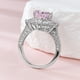 thumbnail image 4 of Anillos de Compromiso de Plata Esterlina 925 de 4 Quilates para Mujer, Corte Pera, Anillo de Cóctel Llamativo con CZ para Ella, Bandas de Boda Rosas, Accesorios de Joyería Fina Chapados en Oro de 18K, 4 of 7