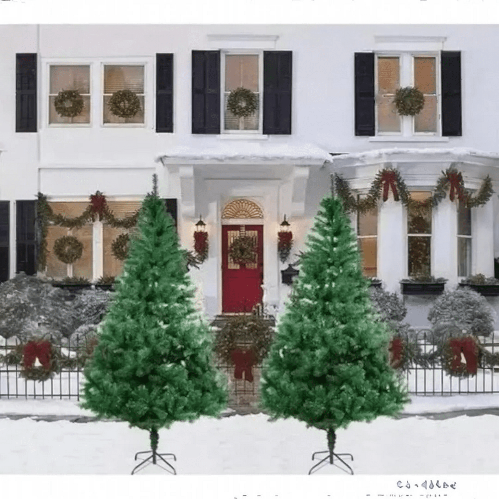 Geneerico - Árbol Pino De Navidad 180 Cm Vara De Estrella Árbol Colores