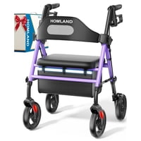 Andador Plegable Walker Homland Con Asiento De 160 Kg De Capacidad