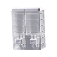 Bothyi - Dispensador De Jabón Líquido Contenedor De Bomba Doble Montado En La Pared Para Inodoro De Baño