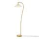 thumbnail image 1 of Lámpara de pie Lamp GLOBE de 157 cm, tono madera, pantalla blanca, 1 of 8