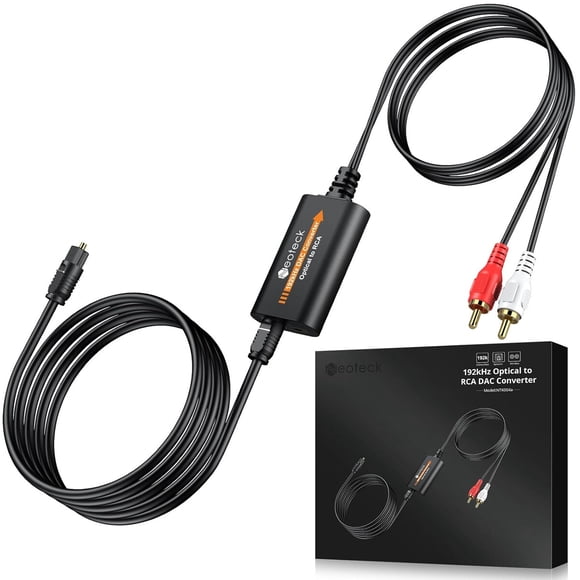 Conversor DAC Neoteck 192kHz óptico a RCA Cable 2.1m