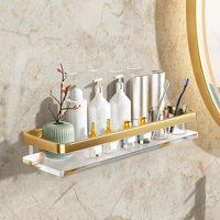 Bothyi - Estante Flotante Para Baño, Soporte De Pared Para Cocina, Baño, Sala De Estar, Aureate, 40Cm