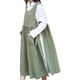 thumbnail image 1 of Delantal de talla grande para mujer con 2 bolsillos, estilo japonés, ideal para pintar, limpiar y cocinar., 1 of 5