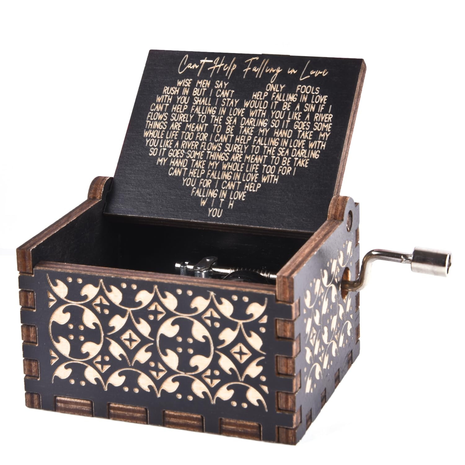 Byykit - Funda De Madera Negra Para Caja De Música Can't Help Falling In Love