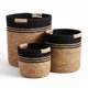 thumbnail image 1 of Set 3 Canastos De Yute Tejido Cestas Decorativas Rusticas negro, 1 of 7