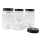 thumbnail image 5 of Frascos de plástico novelinks transparentes de 500 ml con tapas negras, paquete de 10, 5 of 7