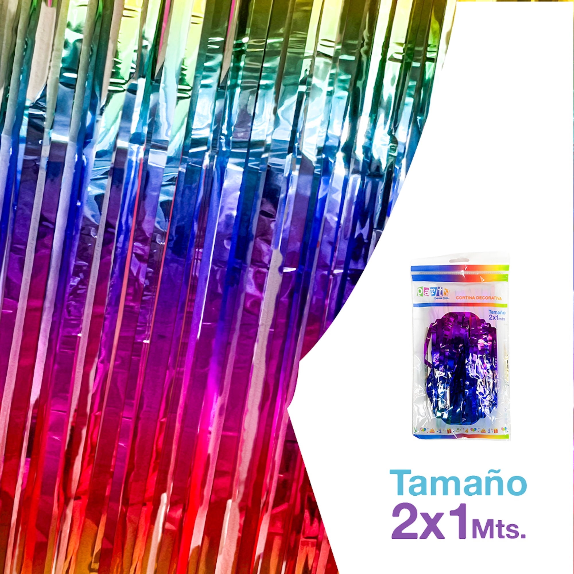 Cortina Metal 100x200 Multicolor Party Express