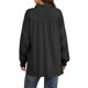 thumbnail image 3 of INSPIRE CHIC Blusa de Maternidad para el Trabajo Cuello de Punta Camisa de Oficina con Botones Talla Extra Grande Negro, 3 of 6