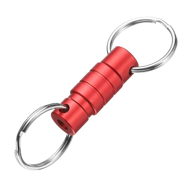 Uxcell Llavero de Liberación Rápida, Anillos de Llave Desmontables Clip de Resorte Separado Llavero Cerradura para Coche Monedero Bolsa Cinturón Rojo Vino 1