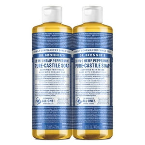 Jabón Líquido Dr. Bronner'S Pure-Castile Peppermint, 473 Ml, Paquete De 2