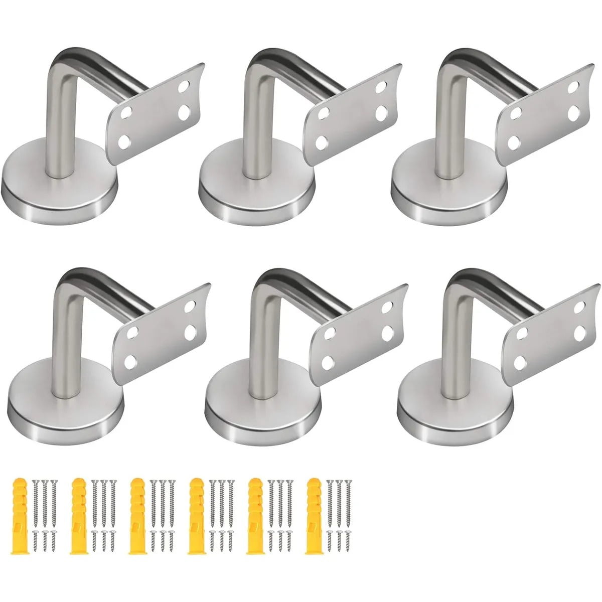 Genérica - 6 Pcs Soporte De Barandilla De Escalera De Acero Inoxidable 304