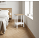 thumbnail image 1 of Mesa Lateral Vintage de Madera Mesa Auxiliar Artesanal de Pino - Blanco - 40x30x70 cm, 1 of 3