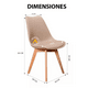 thumbnail image 4 of 4und Silla de comedor Tulip Acolchada - Beige, 4 of 4