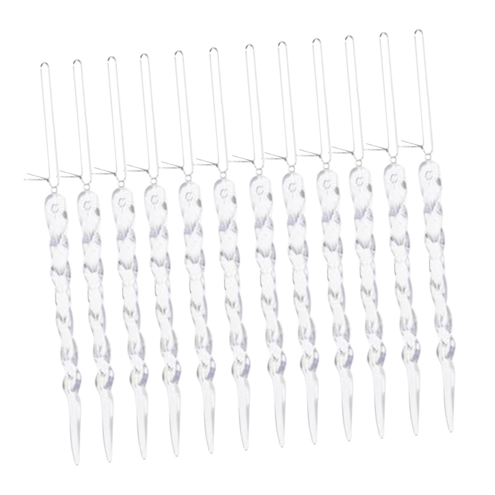 Bothyi - 12 Uds. Adornos De Carámbano De Navidad Adornos Para Árbol De Navidad Para Fiesta Festiva