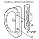 thumbnail image 3 of Juego de manija para puerta corrediza de patio ALLYWASAI estilo mortise, blanco, 3 of 6
