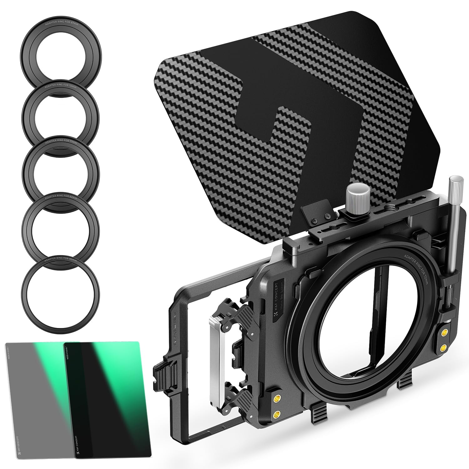 Kit Matte Box K&f Concept Mini Con Filtros Nd4+nd32 Para Réflex Digitales