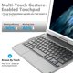 thumbnail image 2 of Funda para iPad de novena generación con teclado TQQ Touch gris, 2 of 7