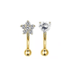 thumbnail image 1 of Piercing y aretes para oreja y cartílago, 17 piezas, color dorado, 1 of 3