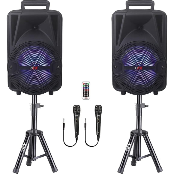 Sistema de PA QFX PBX-800TWS Estéreo Bluetooth 8" con 2 Micrófonos