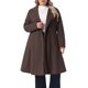 thumbnail image 1 of Agnes Orinda Ropa de Halloween para Mujer Tallas Grandes Abrigos Solapa de Muesca Doble Botonadura Elegante Trinchera Invierno Línea A Abrigos de Guisante 1X Marrón Oscuro, 1 of 6