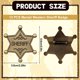 thumbnail image 2 of Insignia de Sheriff de Metal WZSTNBLA – Pack de 12 Vintage (6,6 × 5,8 cm), 2 of 7