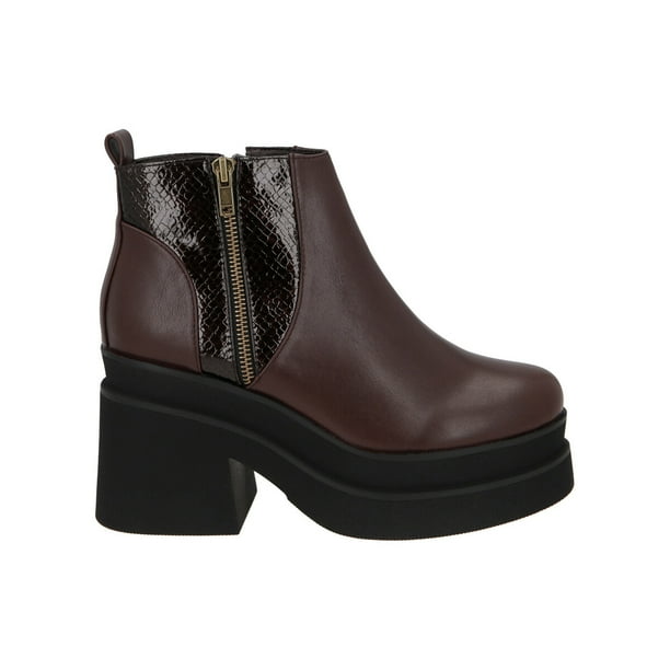 Botin Mujer Burdeo Yoice  Police
