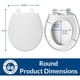 thumbnail image 3 of Asiento Wc Caswell Redondo Blanco Slow Close, 3 of 3