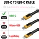 thumbnail image 2 of Cable de carga DEWALT de alta resistencia USB-C de 60 W para iPhone y Mac, 6 pies, 2 of 9