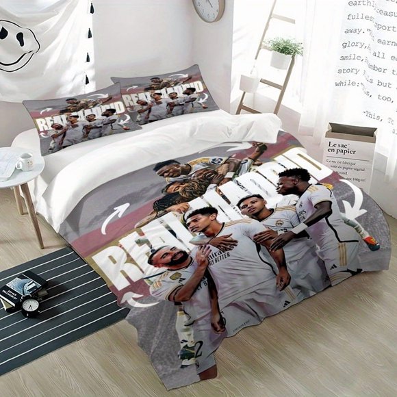 3pcs RM-JB Passionate Celebration Pattern Set Includes a Soft Duvet Cover And Two Pillowcases