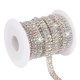 thumbnail image 1 of Uxcell 6 Yardas Cadena de Strass en Rollo, 3 Filas Cadena de Cristal Cerrada Brillo Recorte, Plata/AB Colorido, 1 of 6