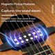 thumbnail image 3 of 12 agujeros de sonido guitarra acústica pickup transductor eléctrico preamplificador magnético con capo y cable de audio de 10 pies, 3 of 3