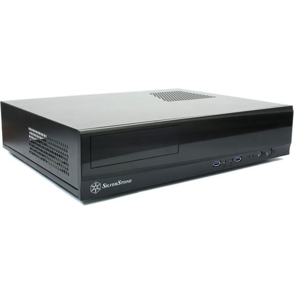Funda SilverStone Technology Milo Series Aluminio/Acero Micro-ATX Media Center/HTPC Black (ML03B)