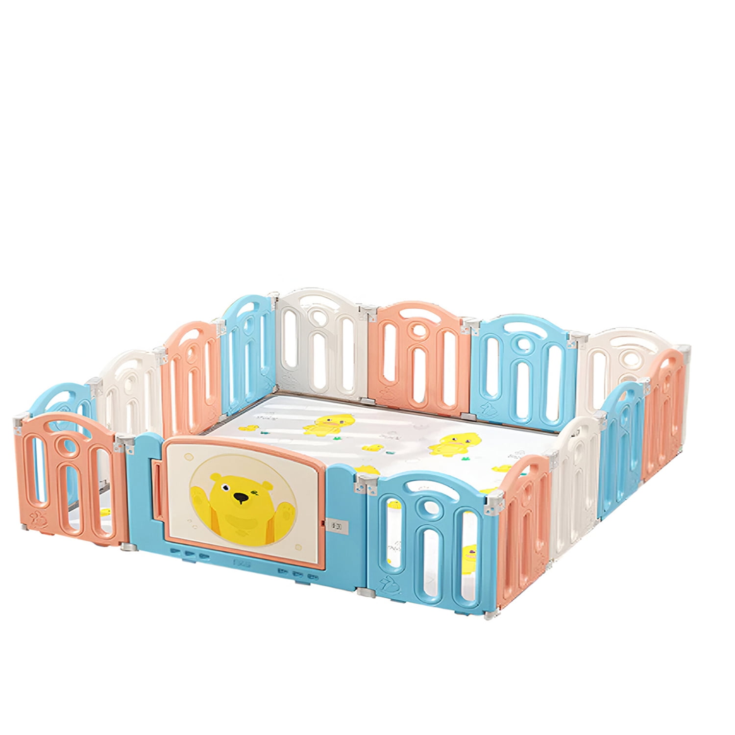 Bebesit - Corral De Juegos Didáctico +alfombra Antigolpes 120x120x48cm