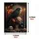 thumbnail image 5 of 1pc Gothic Crow Raven Skull Flowers & Candles Canvas Wall Art for Home Decor - Abstract Art Painting with Vibrant Colors - Perfect for Bathroom, Bedroom, Office, and Living Room - No Frame Needed, 5 of 5