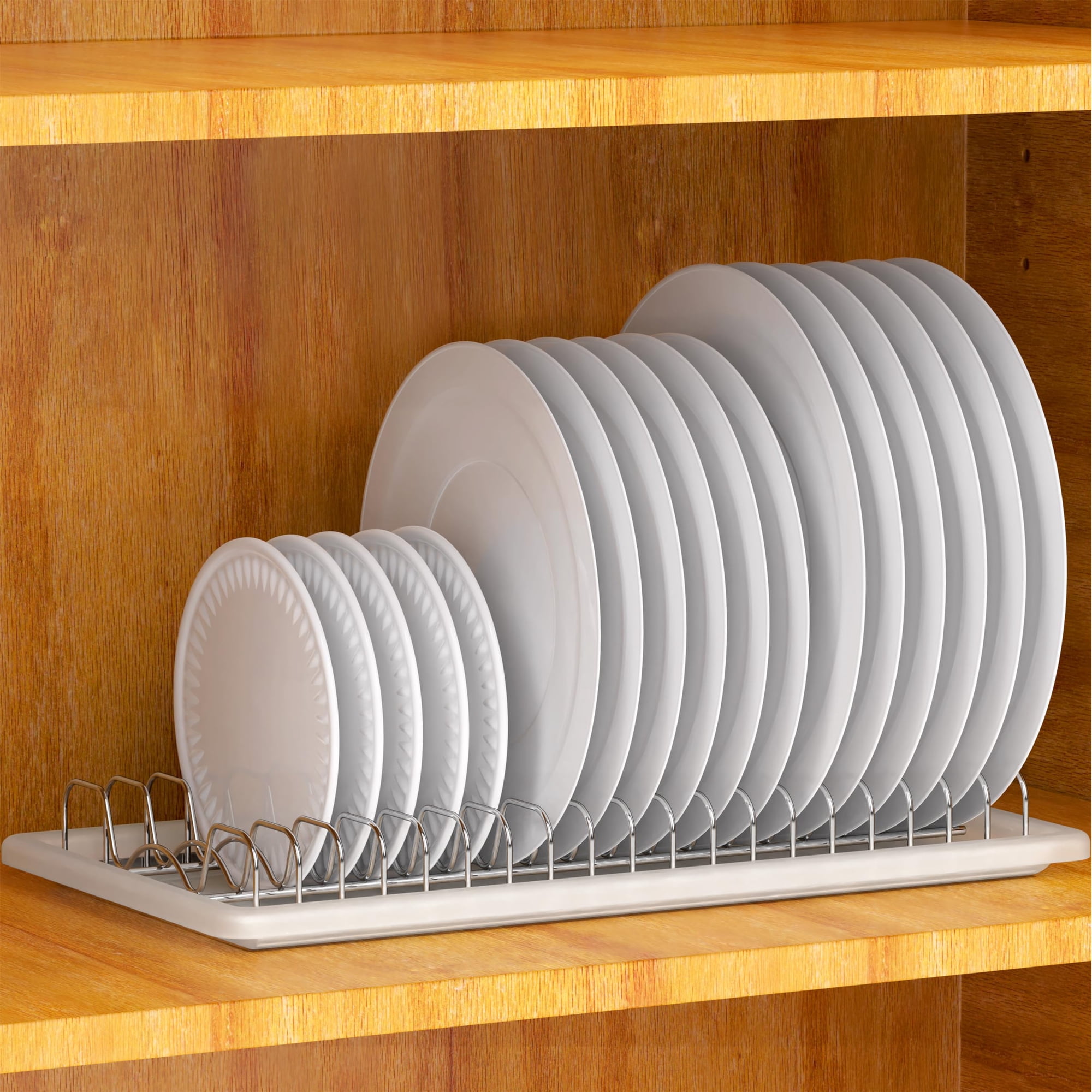 Simple Houseware - Estante Para Secar Platos, Artículos Para El Hogar Simples, Acero Inoxidable Cromado