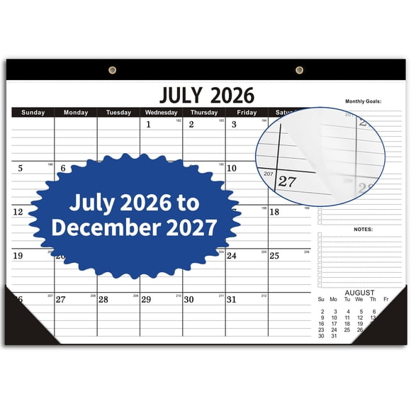 Calendario de Escritorio Wabhas 2026-2027 43x30cm 18 Meses