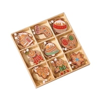 Magideal - 18 Uds. Decoración Colgante Colgantes De Madera De Navidad Puerta Café Hotel Tienda De Casa Colgantes De Muñecos De Madera Adornos De De Navidad