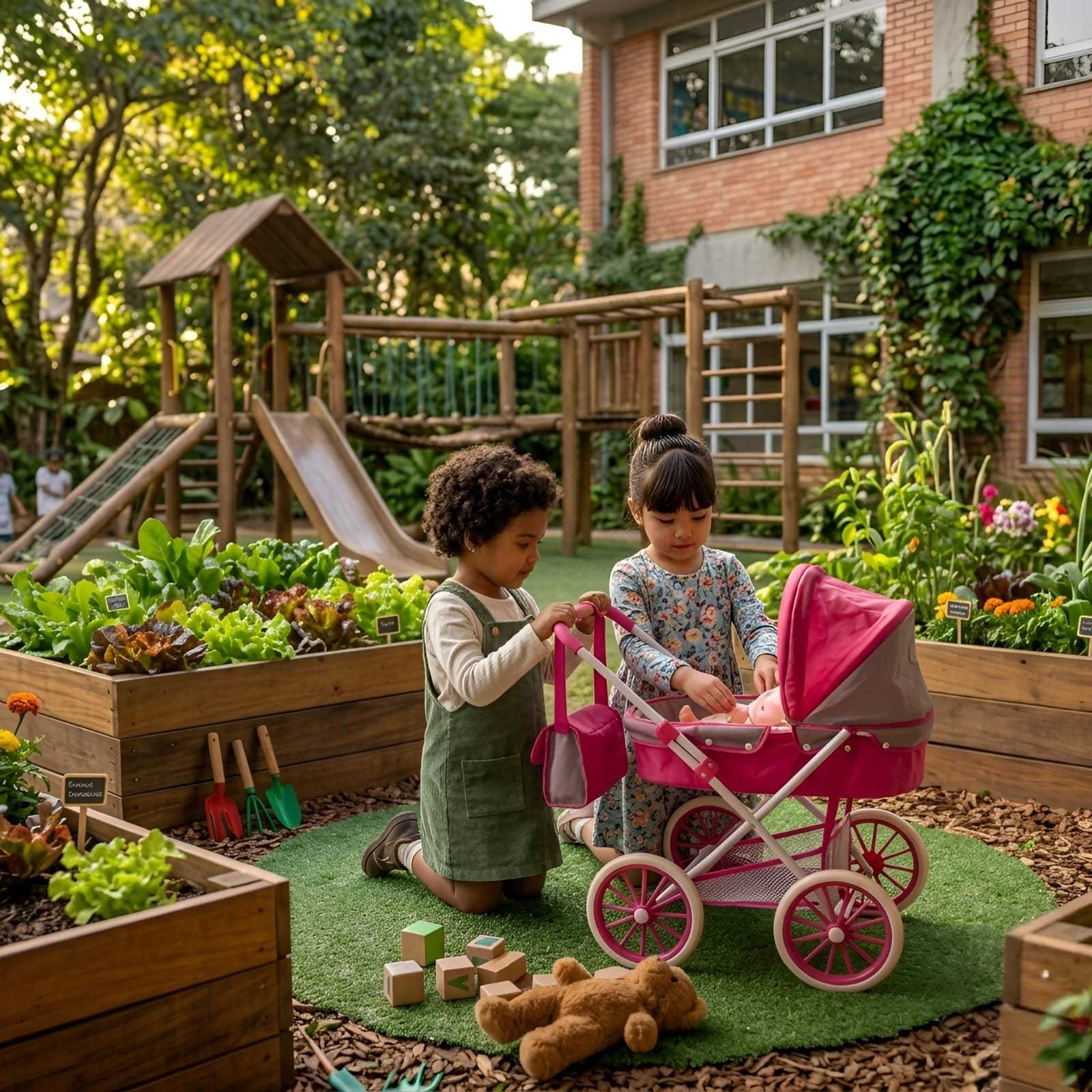 Myl Todo Hogar - Coche De Muñecas Estilo Clásico Incluye Bolso Y Canasto Accesorios