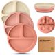 thumbnail image 1 of Platos de Silicona para Niños Pequeños KeaBabies 3-Pack con Ventosas y Divisiones, 1 of 9