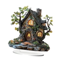 Magideal - Decoración De La Mesa Del Centro De La Casa Del Adorno De La Casa, La Decoración De Escritorio Acrílico 2D De La Casa De Los Siglos Planos Para La Sal