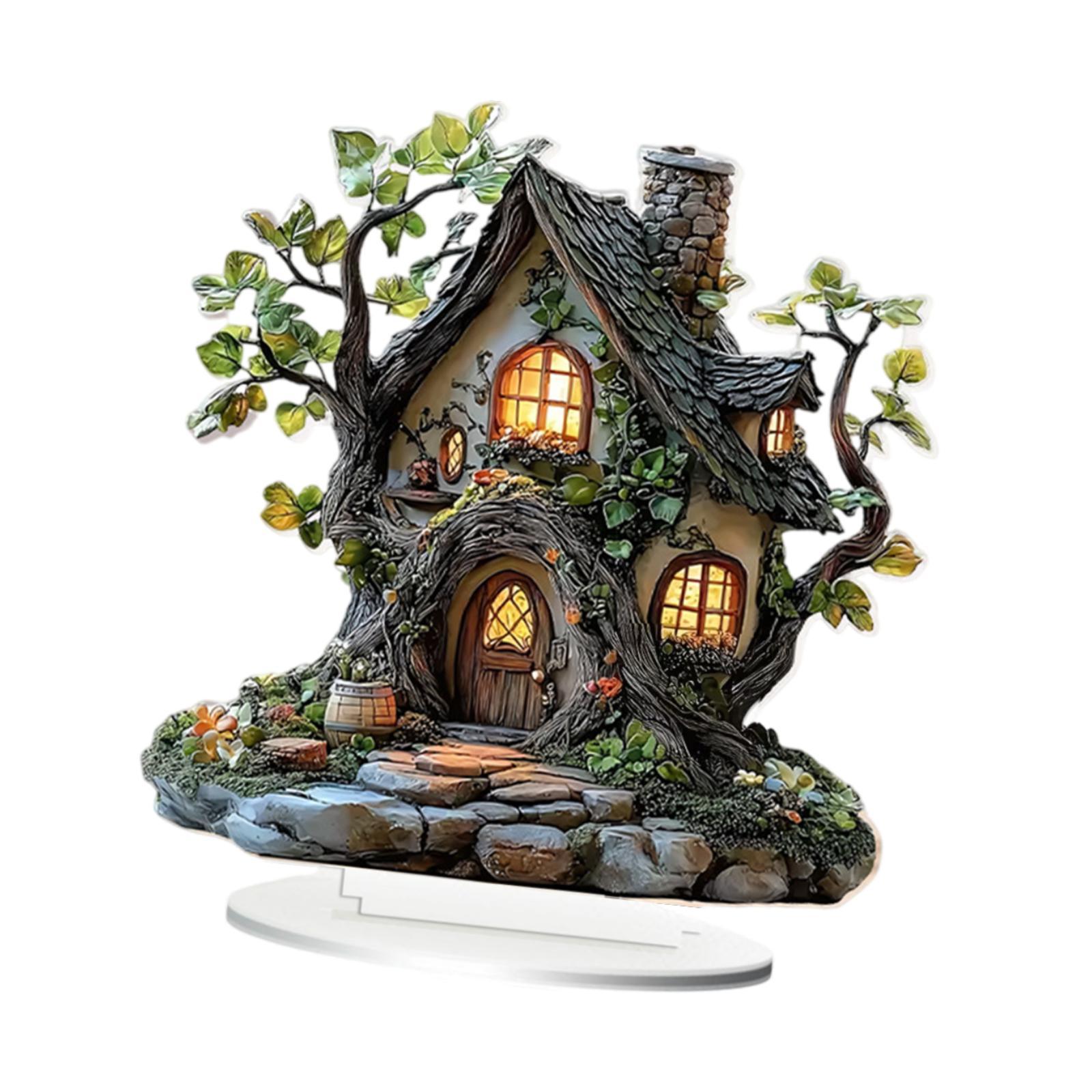 Magideal - Decoración De La Mesa Del Centro De La Casa Del Adorno De La Casa, La Decoración De Escritorio Acrílico 2D De La Casa De Los Siglos Planos Para La Sal