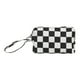 thumbnail image 3 of Neceser De Lona Organizador Estuche De Almacenamiento Con Asa Correa Cosmético Bolsa Negro Blanco A Cuadros, 3 of 5